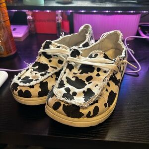 Cow print shoes